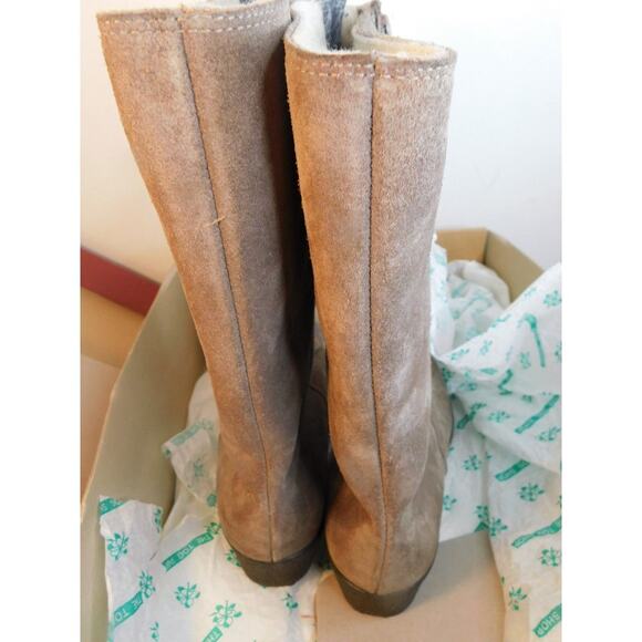 Draper of Glastonbury Ambleside Sheepskin Suede Boot Taupe Brown Size 8.5 - Picture 8 of 9